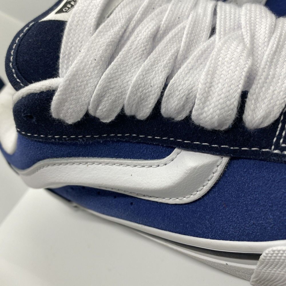 NWOT Vans Knu Skool Skate Sneakers Navy/True White VN0009QCNWD 721356 M8 W9.5 - Picture 4 of 11